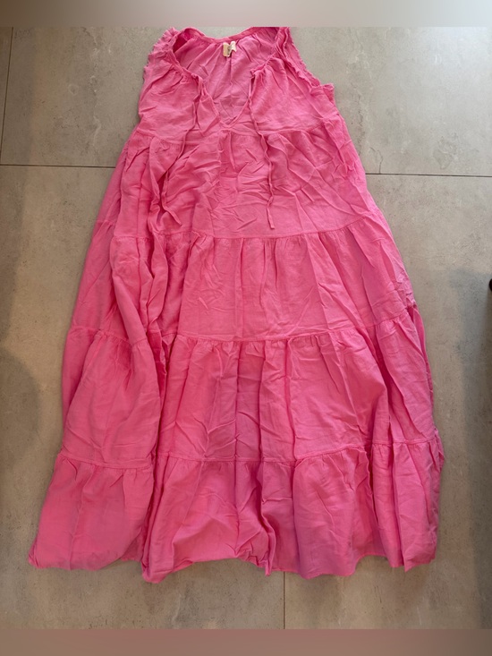 9Seed Dresses & Skirts - 9seed Resort California Pink Gauze Tiered Midi Dress Made in California  P/S